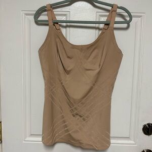 HoneyLove Womens Silhouette Camisole Tank Top Sz 1X Tan Seamless Shaping,No Pads